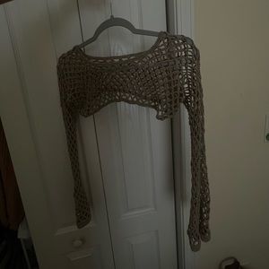 Women's Crochet Mesh Crop Top Beachwear